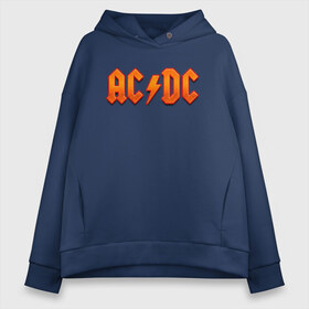 Женское худи Oversize хлопок с принтом AC DC в Ухте, френч-терри — 70% хлопок, 30% полиэстер. Мягкий теплый начес внутри —100% хлопок | боковые карманы, эластичные манжеты и нижняя кромка, капюшон на магнитной кнопке | австралийская | ангус янг | блюз | группа | малькольм янг | рок | рок н ролл | стиви янг | хард