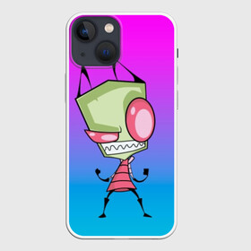 Чехол для iPhone 13 mini с принтом Захватчик Зим (2) в Ухте,  |  | invader | invader zim | zim | захват | захватчик зим | зим | мультфильм | нло | пришелец