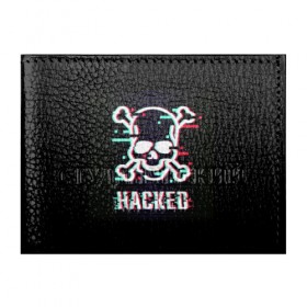 Обложка для студенческого билета с принтом Pirate sign в Ухте, натуральная кожа | Размер: 11*8 см; Печать на всей внешней стороне | Тематика изображения на принте: attack | bones | glitch | hacked | hacker | pirate | sign | skull | symbol | text | warning | атака | взломанный | глюк | знак | кости | пиратский | предупреждение | символ | текст | хакер | череп