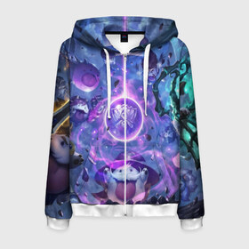 Мужская толстовка 3D на молнии с принтом League of legends в Ухте, 100% полиэстер | длина до линии бедра, манжеты и пояс оформлены мягкой тканевой резинкой, двухслойный капюшон со шнурком для регулировки, спереди молния, по бокам два кармана | art | fantasy | game art | illustration | league of legends | арт | драконы | лига легенд | персонаж | рпг | стратегия | фантастика