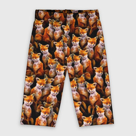 Велосипедки 3D с принтом Упоротые лисы в Ухте,  |  | fox | животные | лис | лиса | лисичка | мем | паттрен | рыжий | толпа | упортый | фыр фыр