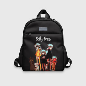 Детский рюкзак 3D с принтом Sally Face в Ухте, 100% полиэстер | лямки с регулируемой длиной, сверху петелька, чтобы рюкзак можно было повесить на вешалку. Основное отделение закрывается на молнию, как и внешний карман. Внутри дополнительный карман. По бокам два дополнительных кармашка | Тематика изображения на принте: blue | diane | face | fisher | gizmo | henry | johnson | killer | larry | sally | генри | гизмо | джонсон | диана | ларри | лицо | салли | фейс | фишер