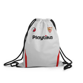 Рюкзак-мешок 3D с принтом Sevilla FC (2018-2019) в Ухте, 100% полиэстер | плотность ткани — 200 г/м2, размер — 35 х 45 см; лямки — толстые шнурки, застежка на шнуровке, без карманов и подкладки | 