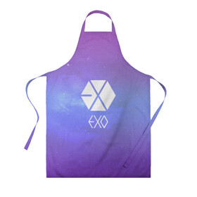 Фартук 3D с принтом EXO Galaxy в Ухте, 100% полиэстер | общий размер — 65 х 85 см, ширина нагрудника — 26 см, горловина — 53 см, длина завязок — 54 см, общий обхват в поясе — 173 см. Принт на завязках и на горловине наносится с двух сторон, на основной части фартука — только с внешней стороны | d.o. | exo | k pop | дэ | ёль | исин | ким | кхаи | лэй | мён | мин | пак | пён | пэк | пэкхён | сехун | сиумин | сок | сухо | хён | чжан | чжун | чхан | чханёль | чхен | чхон