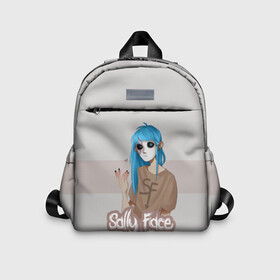 Детский рюкзак 3D с принтом Sally Face в Ухте, 100% полиэстер | лямки с регулируемой длиной, сверху петелька, чтобы рюкзак можно было повесить на вешалку. Основное отделение закрывается на молнию, как и внешний карман. Внутри дополнительный карман. По бокам два дополнительных кармашка | Тематика изображения на принте: blue | diane | face | fisher | gizmo | henry | johnson | killer | larry | sally | генри | гизмо | джонсон | диана | ларри | лицо | салли | фейс | фишер