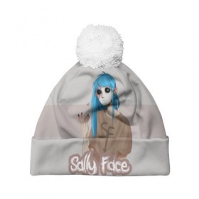 Шапка 3D c помпоном с принтом Sally Face в Ухте, 100% полиэстер | универсальный размер, печать по всей поверхности изделия | blue | diane | face | fisher | gizmo | henry | johnson | killer | larry | sally | генри | гизмо | джонсон | диана | ларри | лицо | салли | фейс | фишер