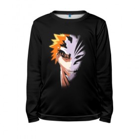 Детский лонгслив 3D с принтом Kurosaki Ichigo в Ухте, 100% полиэстер | длинные рукава, круглый вырез горловины, полуприлегающий силуэт
 | 