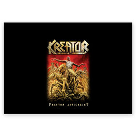 Поздравительная открытка с принтом Kreator в Ухте, 100% бумага | плотность бумаги 280 г/м2, матовая, на обратной стороне линовка и место для марки
 | kreator | metal | готик метал | группы | дэт метала | индастриал метал | метал | музыка | рок | трэш метал