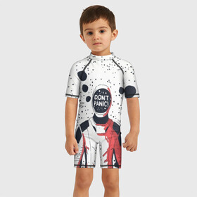 Детский купальный костюм 3D Без паники: в Ухте, Полиэстер 85%, Спандекс 15% | застежка на молнии на спине | dont panic | falcon heavy | spacex | tesla | астронавт | без паники | звезды | илон | илон маск | космонавт | космос | манекен | марс | маск | ракета | тесла