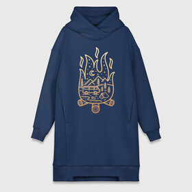 Платье-худи хлопок с принтом Путешествие в Ухте,  |  | автобус | горы | звёзды | кемпинг | костёр | лес | огонь | палатка | приключение | природа | туризм | турист