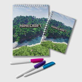 Блокнот с принтом Minecraft в Ухте, 100% бумага | 48 листов, плотность листов — 60 г/м2, плотность картонной обложки — 250 г/м2. Листы скреплены удобной пружинной спиралью. Цвет линий — светло-серый
 | minecraft | игра | майнкрафт