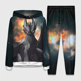 Женский костюм 3D (с толстовкой) с принтом Night Fury в Ухте,  |  | how to train your dragon | night fury | беззубик | дракон | как приручить дракона | ночная фурия