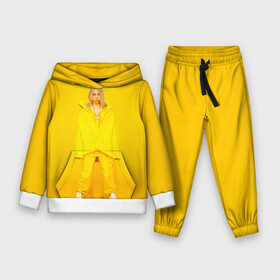 Детский костюм 3D (с толстовкой) с принтом Billie Eilish в Ухте,  |  | bad guy | bellyache | billie eilish | bury a friend | ocean eyes | when we all fall asleep where do we go | билли айлиш | музыка | певица