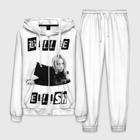 Мужской костюм 3D с принтом Billie Eilish в Ухте, 100% полиэстер | Манжеты и пояс оформлены тканевой резинкой, двухслойный капюшон со шнурком для регулировки, карманы спереди | Тематика изображения на принте: bad guy | bellyache | billie eilish | bury a friend | ocean eyes | when we all fall asleep where do we go | билли айлиш | музыка | певица