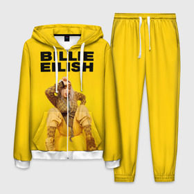 Мужской костюм 3D с принтом Billie Eilish в Ухте, 100% полиэстер | Манжеты и пояс оформлены тканевой резинкой, двухслойный капюшон со шнурком для регулировки, карманы спереди | Тематика изображения на принте: bad guy | bellyache | billie eilish | bury a friend | ocean eyes | when we all fall asleep where do we go | билли айлиш | музыка | певица