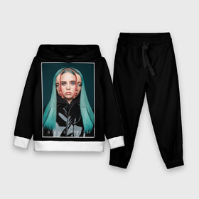 Детский костюм 3D (с толстовкой) с принтом Billie Eilish в Ухте,  |  | bad guy | bellyache | billie eilish | bury a friend | ocean eyes | when we all fall asleep where do we go | билли айлиш | музыка | певица