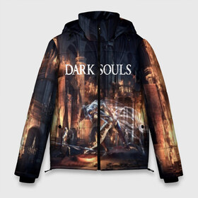 Мужская зимняя куртка 3D с принтом DARK SOULS в Ухте, верх — 100% полиэстер; подкладка — 100% полиэстер; утеплитель — 100% полиэстер | длина ниже бедра, свободный силуэт Оверсайз. Есть воротник-стойка, отстегивающийся капюшон и ветрозащитная планка. 

Боковые карманы с листочкой на кнопках и внутренний карман на молнии. | art | artwork | crown | dark soul | dark souls iii | death | digital art | embers | fanatsy | fire | flames | game | mask | skeletons | воин | минимализм | рыцарь | тёмные души