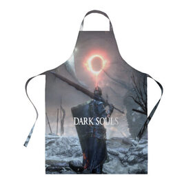 Фартук 3D с принтом DARK SOULS в Ухте, 100% полиэстер | общий размер — 65 х 85 см, ширина нагрудника — 26 см, горловина — 53 см, длина завязок — 54 см, общий обхват в поясе — 173 см. Принт на завязках и на горловине наносится с двух сторон, на основной части фартука — только с внешней стороны | art | artwork | crown | dark soul | dark souls iii | death | digital art | embers | fanatsy | fire | flames | game | mask | skeletons | воин | минимализм | рыцарь | тёмные души