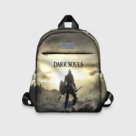Детский рюкзак 3D с принтом DARK SOULS в Ухте, 100% полиэстер | лямки с регулируемой длиной, сверху петелька, чтобы рюкзак можно было повесить на вешалку. Основное отделение закрывается на молнию, как и внешний карман. Внутри дополнительный карман. По бокам два дополнительных кармашка | Тематика изображения на принте: art | artwork | crown | dark soul | dark souls iii | death | digital art | embers | fanatsy | fire | flames | game | mask | skeletons | воин | минимализм | рыцарь | тёмные души