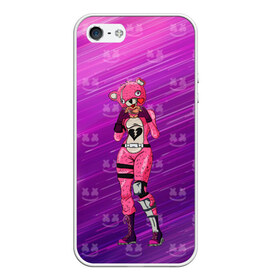 Чехол для iPhone 5/5S матовый с принтом Fortnite girl в Ухте, Силикон | Область печати: задняя сторона чехла, без боковых панелей | fortnite | fortnitebattle | fortnitememes | gamer | gaming | twitch | девушка | игра | мишка | фортлайт форч