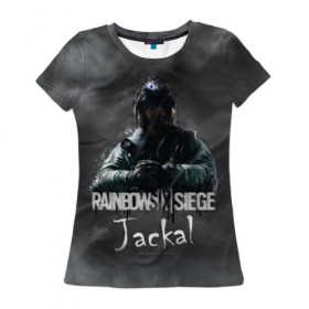Женская футболка 3D Jackal : Rainbow Six: в Ухте, 100% полиэфир ( синтетическое хлопкоподобное полотно) | прямой крой, круглый вырез горловины, длина до линии бедер | gameplay | mozzie | pvp | r6 | r6s | siege | герой | дым | огонь | осада | пламя | радуга | снайпер | сражения | туман | шутер