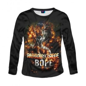 Женский лонгслив 3D BOPE : Rainbow Six: в Ухте, 100% полиэстер | длинные рукава, круглый вырез горловины, полуприлегающий силуэт | gameplay | mozzie | pvp | r6 | r6s | siege | герой | дым | огонь | осада | пламя | радуга | снайпер | сражения | туман | шутер