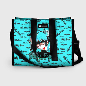 Сумка-шоппер 3D с принтом Sally Face в Ухте, 100% полиэстер | застегивается на металлическую кнопку; внутренний карман застегивается на молнию. Стенки укреплены специальным мягким материалом, чтобы защитить содержимое от несильных ударов
 | face | johnson | larry | sally | загадка | кромсали | ларри | лицо | протез | салли | соседи | странные | тайна | ужас | фейс | фишер