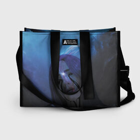 Сумка-шоппер 3D с принтом Billie Eilish в Ухте, 100% полиэстер | застегивается на металлическую кнопку; внутренний карман застегивается на молнию. Стенки укреплены специальным мягким материалом, чтобы защитить содержимое от несильных ударов
 | billie eilish | lovely | music | ocean eyes | pop | билли айлиш | девушка | музыка | океан | поп | эйлиш | элиш