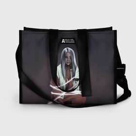 Сумка-шоппер 3D с принтом Билли в Ухте, 100% полиэстер | застегивается на металлическую кнопку; внутренний карман застегивается на молнию. Стенки укреплены специальным мягким материалом, чтобы защитить содержимое от несильных ударов
 | billie eilish | lovely | music | ocean eyes | pop | билли айлиш | девушка | музыка | океан | поп | эйлиш | элиш