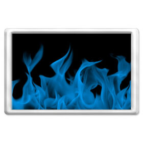 Магнит 45*70 с принтом Синий огонь в Ухте, Пластик | Размер: 78*52 мм; Размер печати: 70*45 | fire | flame | in fire | smoke | в огне | дым | огненный | огонь | текстуры