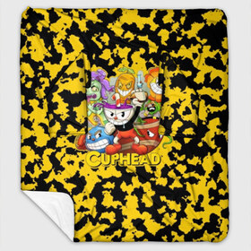 Плед с рукавами с принтом Cuphead в Ухте, 100% полиэстер | Закругленные углы, все края обработаны. Ткань не мнется и не растягивается. Размер 170*145 | cuphead | devil | game | mugman | дьявол | игра | капхед | магмен | цветок | чашка | чашкоголовый