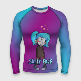 Мужской рашгард 3D с принтом Sally Face в Ухте,  |  | Тематика изображения на принте: sally face | игра | компьютерная игра | лицо | маска | протез | сали фейс | салли фейс | школа | шрамы