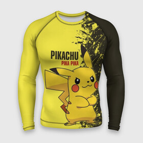 Мужской рашгард 3D с принтом Pikachu Pika Pika в Ухте,  |  | pika | pikachu | аниме | детская | детям | игры | молния | мышка | мышь | пика | пикачу | покемон | покемоны