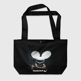 Пляжная сумка 3D с принтом Deadmau5 в Ухте, 100% полиэстер | застегивается на металлическую кнопку; внутренний карман застегивается на молнию. Стенки укреплены специальным мягким материалом, чтобы защитить содержимое от несильных ударов
 | dead | deadmau5 | dj | electro | house | joel | mouse | progressive | thomas | zimmerman | дедмаус | джоэль | диджей | мёртвая | мышь | прогрессив | томас | хаус | циммерман | электро