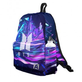 Рюкзак 3D с принтом BTS в Ухте, 100% полиэстер | лямки с регулируемой длиной, сверху петелька, чтобы рюкзак можно было повесить на вешалку. Основное отделение закрывается на молнию, как и внешний карман. Внутри два дополнительных кармана, один из которых закрывается на молнию. По бокам два дополнительных кармашка | 