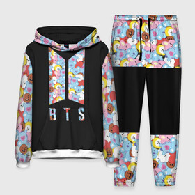 Мужской костюм 3D (с толстовкой) с принтом BTS BT21 в Ухте,  |  | Тематика изображения на принте: bangtan boys | bt21 | bts | bts army | bts stickers | j hope | jimin | jin | jungkook | k pop | rap monster | rapmon | suga | v | бтс | корея | стикеры bts