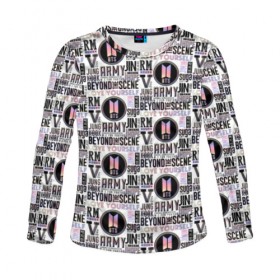 Женский лонгслив 3D с принтом BTS Lifestyle в Ухте, 100% полиэстер | длинные рукава, круглый вырез горловины, полуприлегающий силуэт | 