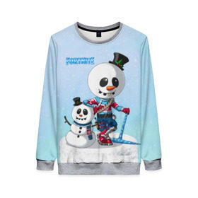 Женский свитшот 3D с принтом FORTNITE в Ухте, 100% полиэстер с мягким внутренним слоем | круглый вырез горловины, мягкая резинка на манжетах и поясе, свободная посадка по фигуре | battle royale | epic games fortnite | fortnite | fortnite game | game | retrowave | synthwave | игры | фортнайт