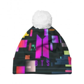 Шапка 3D c помпоном с принтом BTS в Ухте, 100% полиэстер | универсальный размер, печать по всей поверхности изделия | bangtan boys | beyond the scene | bts | k pop | music | арэм | ви | джей хоуп | джин | музыка | сюга | чимин | чонгук