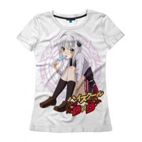Женская футболка 3D с принтом High School DxD в Ухте, 100% полиэфир ( синтетическое хлопкоподобное полотно) | прямой крой, круглый вырез горловины, длина до линии бедер | high school dxd | highschool dxd | koneko toujou | аниме | демоны старшей школы | конэко | конэко тодзё | манга | ранобэ | старшая школа dxd | старшая школа демоны против падших