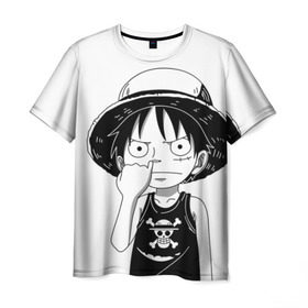 Мужская футболка 3D с принтом One Piece в Ухте, 100% полиэфир | прямой крой, круглый вырез горловины, длина до линии бедер | monkey d. luffy | one piece | tony tony chopper | аниме | большой куш | ван пис | ванпис | манга | манки д. луффи | пираты | пираты соломенной шляпы | тони тони чоппер