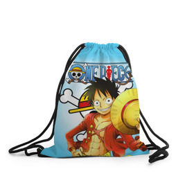 Рюкзак-мешок 3D с принтом One Piece в Ухте, 100% полиэстер | плотность ткани — 200 г/м2, размер — 35 х 45 см; лямки — толстые шнурки, застежка на шнуровке, без карманов и подкладки | monkey d. luffy | one piece | tony tony chopper | аниме | большой куш | ван пис | ванпис | манга | манки д. луффи | пираты | пираты соломенной шляпы | тони тони чоппер