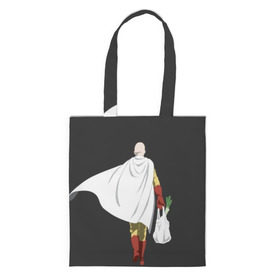 Сумка 3D повседневная с принтом Saitama в Ухте, 100% полиэстер | Плотность: 200 г/м2; Размер: 34×35 см; Высота лямок: 30 см | hero | man | one | one punch | punch | punch man | saitama | super | superhero | ванпанчмен | герой | сайтама | супер | супергерой