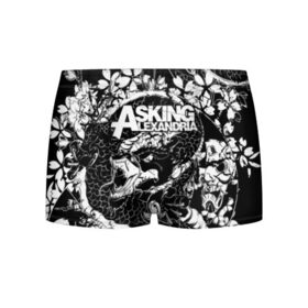Мужские трусы 3D с принтом Asking Alexandria в Ухте, 50% хлопок, 50% полиэстер | классическая посадка, на поясе мягкая тканевая резинка | Тематика изображения на принте: aa | ben bruce | death | destiny | from | metal | rock | sumerian | to | йорк | метал | рок | хард | хеви | электроникор