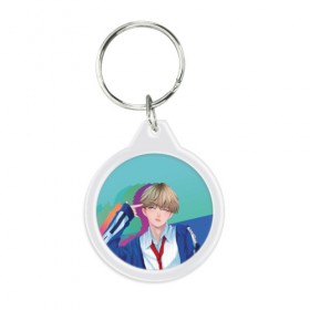 Брелок круглый с принтом Hey в Ухте, пластик и полированная сталь | круглая форма, металлическое крепление в виде кольца | bts | jimin | jin | jungkook | k pop | kim taehyung | korean | suga | бтс | джонгук | ким сокчин | ким тэ хён | корейский поп | корея | мин юнги | пак | суга | чимин | чон