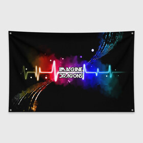 Флаг-баннер с принтом imagine dragons в Ухте, 100% полиэстер | размер 67 х 109 см, плотность ткани — 95 г/м2; по краям флага есть четыре люверса для крепления | destiny | from | imagine dragons | metal death | rock | альтернатива | метал | рок | хард | хеви | электроникор