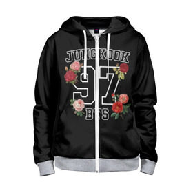 Детская толстовка 3D на молнии с принтом JUNGKOOK 97 BTS в Ухте, 100% полиэстер |  манжеты и пояс оформлены широкой мягкой резинкой, двухслойный капюшон со шнурком для регулировки, спереди карманы и застежка-молния
 | bangtan | bighit | boy | fake love | j hope | jimin | jin | jungkook | korea | kpop | live | luv | mic drop | rm | suga | v | with | бтс | кей | поп