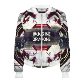Женский бомбер 3D с принтом imagine dragons в Ухте, 100% полиэстер | застегивается на молнию, по бокам два кармана без застежек, мягкие манжеты, по низу бомбера и на воротнике — эластичная резинка | destiny | from | imagine dragons | metal death | rock | альтернатива | метал | рок | хард | хеви | электроникор