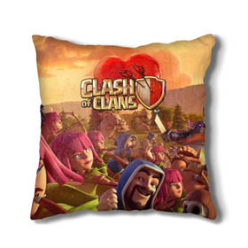 Подушка 3D с принтом Clash of Clans в Ухте, наволочка – 100% полиэстер, наполнитель – холлофайбер (легкий наполнитель, не вызывает аллергию). | состоит из подушки и наволочки. Наволочка на молнии, легко снимается для стирки | base | clan wars | coc | hall | hog rider | royale | town | trap | база | гоблин | золото | клеш оф кленс | кок | крепость | кристаллы | трофей | эликсир