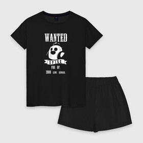 Женская пижама с шортиками хлопок с принтом Wanted Spike в Ухте, 100% хлопок | футболка прямого кроя, шорты свободные с широкой мягкой резинкой | brawl stars | moba | барли | ворон | джин | динамайк | дэррил | игра | карл | кольт | леон | мортис | нита | пайпер | пенни | поко | пэм | рико | спайк | тара | фрэнк | шелли | эль примо
